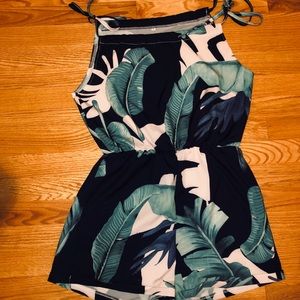 Tropical Print Romper